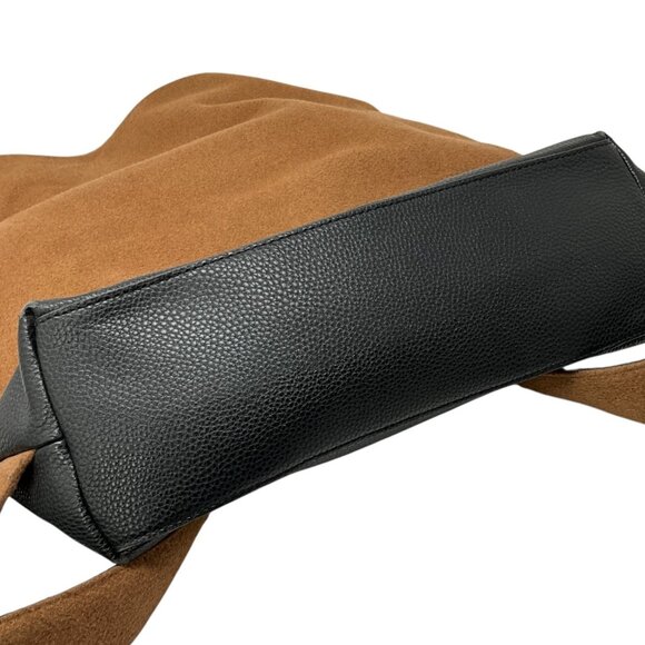 Ted Baker Cashed Fold Over Rucksack Backpack Camel Brown Black Laptop Sleeve - Picture 9 of 11